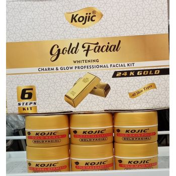 24k Gold Kojic Gold Facial Whitening Facial Kit 6 pcs 